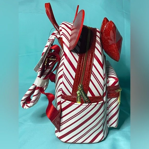 Disney Parks x Loungefly Peppermint Twist Minnie Mouse Backpack - Picture 4 of 7